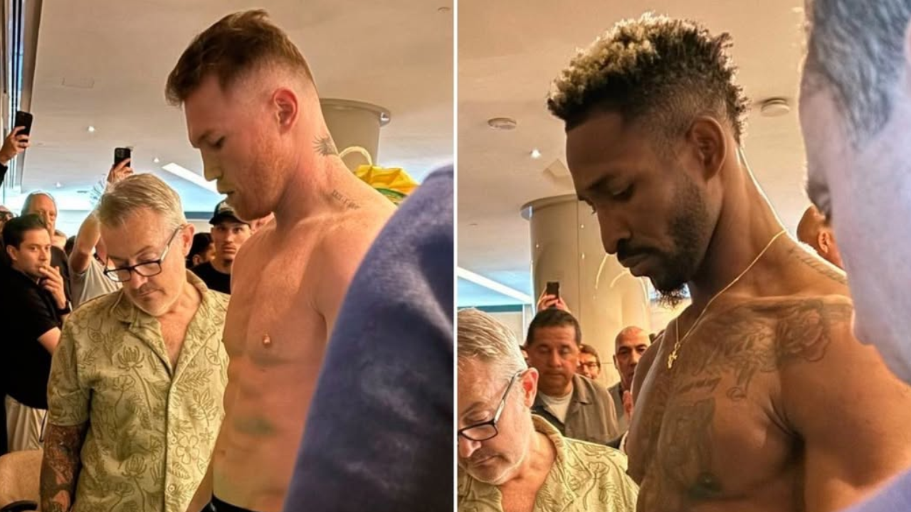 Canelo Álvarez libra la báscula y pesa más que William Scull