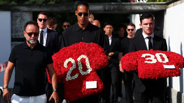 Así fue el emotivo funeral de Diogo Jota y su hermano