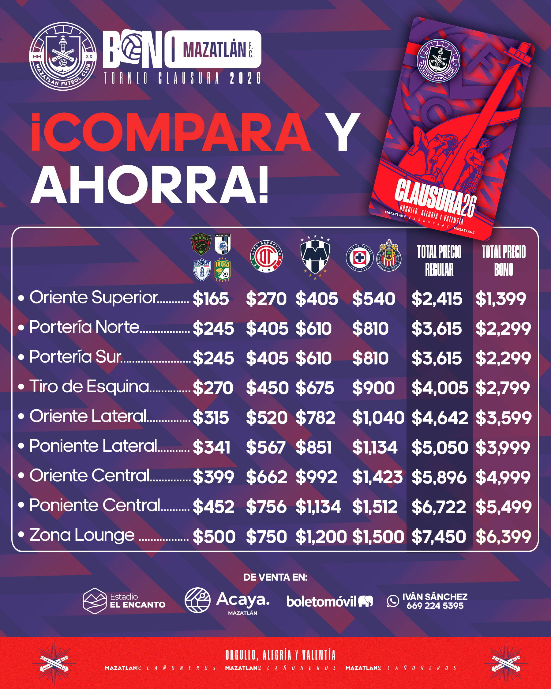 Mazatlán FC revela precios de boletos para su último torneo